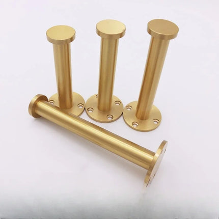 Luxury Solid Brass Furniture Leg — Minimalist Cabinet & Sofa Support Foot, 110mm to 210mm
