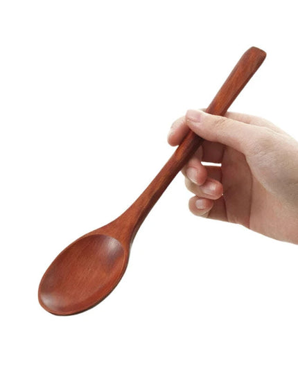 Elegant Japanese Artisan Wooden Soup Spoon with Extended Handle for Fine Dining