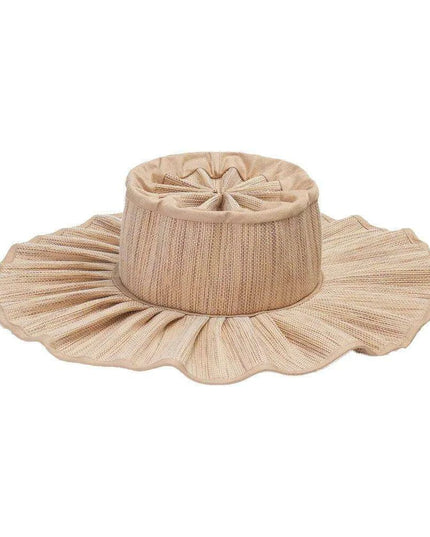 Chic and Practical Foldable Straw Sun Hat with Stylish Belt - Large Brim UV Protection for Outdoor Adventures