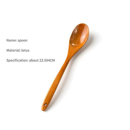 Elegant Japanese Wooden Serving Spoons Set