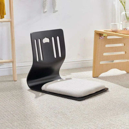 Japanese Minimalist Legless Floor Chair with Elegant Wooden Design - Ideal for Cozy Spaces