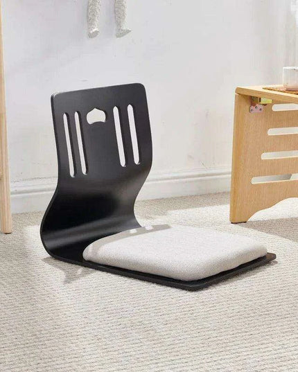 Japanese Minimalist Legless Floor Chair with Elegant Wooden Design - Ideal for Cozy Spaces