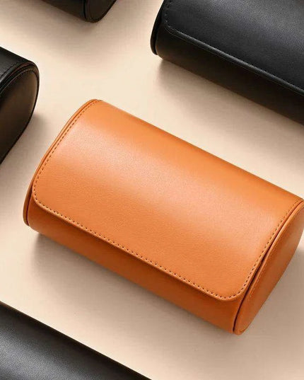 Elegant PU Leather Watch Storage Roll and Travel Organizer Set