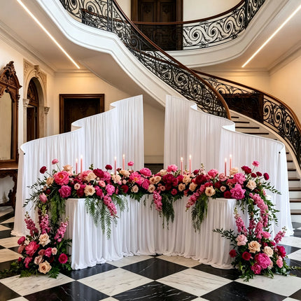 Wave Shape Metal Iron Arch Stand Luxury Backdrop Frame Wedding Party Photo Booth Background Decoration Props for Outdoor Event wave-shape-metal-iron-arch-stand-luxury-backdrop-frame-wedding-party-photo-booth-background-decoration-props-for-outdoor-event