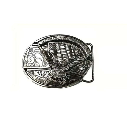 Retro Punk Cowboy Style Metal Buckle Belt for Men - Customizable Fit with Unique Embossed Detailing