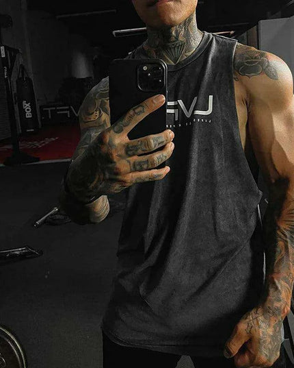 Men's Active Summer Sleeveless Training Tank - Quick-Dry Gym Vest for Bodybuilding and Fitness