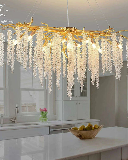 Nature's Elegance: Luxurious LED Crystal Chandelier for Exquisite Home Illumination