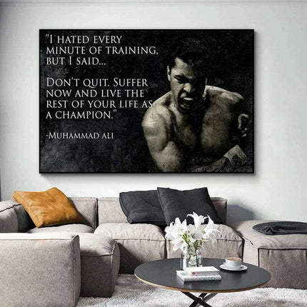 Muhammad Ali Inspirational Canvas Art for Elegant Home Décor