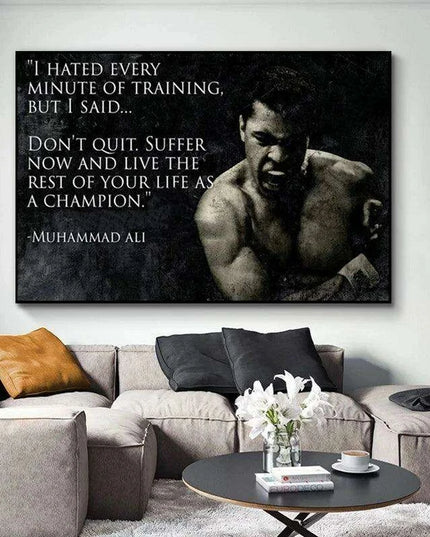 Muhammad Ali Inspirational Canvas Art for Elegant Home Décor