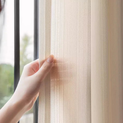Custom Sheer Tulle Curtains - White & Beige, Multiple Sizes