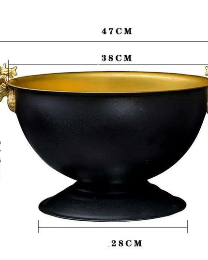 Elegant Stainless Steel Deer Head Beverage Chiller - Premium Ice Bucket