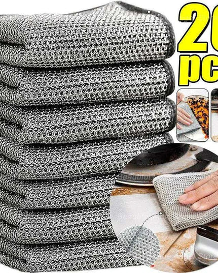 Ultra-Durable Double-Layer Microfiber Cleaning Cloths - Non-Scratch Dish Rags for Home and Kitchen, Available in Sets of 5/10/15/20