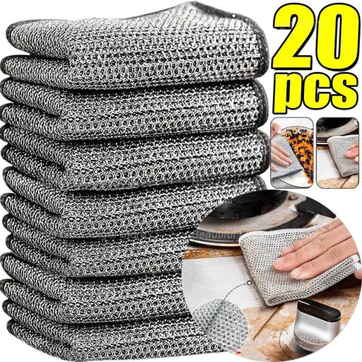 Ultra-Durable Double-Layer Microfiber Cleaning Cloths - Non-Scratch Dish Rags for Home and Kitchen, Available in Sets of 5/10/15/20