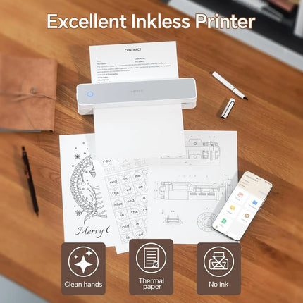 200/300dpi HPRT A4 Thermal Bluetooth Wireless Printer Portable Mini Mobile Drawing Printing Copier 8.5 X 11 US Letter & A4 Paper 200-300dpi-hprt-a4-thermal-bluetooth-wireless-printer-portable-mini-mobile-drawing-printing-copier-8-5-x-11-us-letter-a4-paper