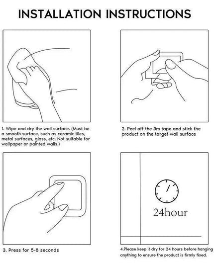 Modern Self-Adhesive Acrylic U-Shaped Towel Rack for Stylish Bathroom and Kitchen Storage