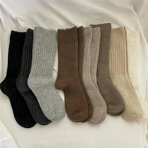 Cozy Cashmere Blend Thermal Crew Socks for Women - Ultimate Warmth and Comfort