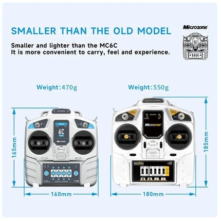 6-Channel 2.4 GHz RC Radio Transmitter with Receiver Options