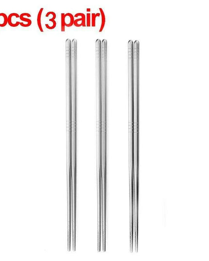 Elegant Non-Slip Stainless Steel Sushi Chopsticks Set for Asian Dining