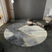 Luxurious Round Plush Polyester Area Rug for Sophisticated Home Decor