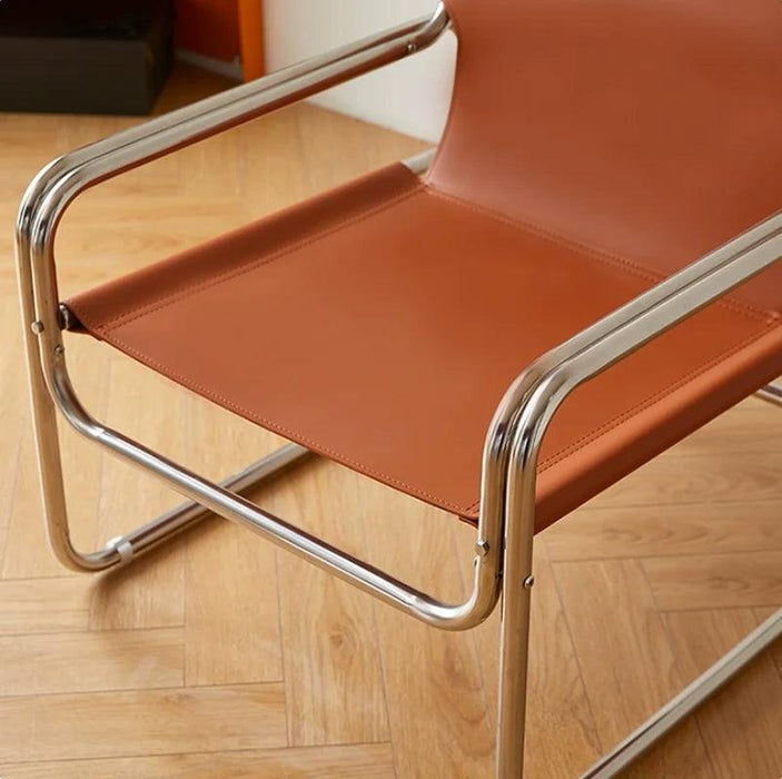 Bauhaus Luxe Leather Lounge Chair - A Fusion of Style and Comfort