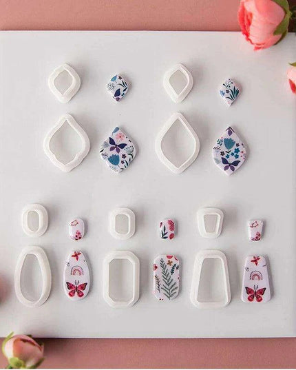 Geometric Elegance Polymer Clay Cutting Tools - Essential for Creative Makers