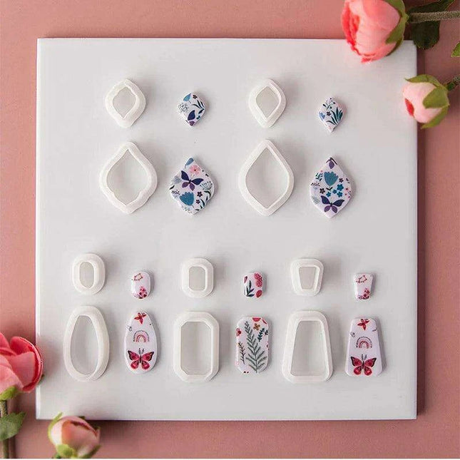 Geometric Elegance Polymer Clay Cutting Tools - Essential for Creative Makers