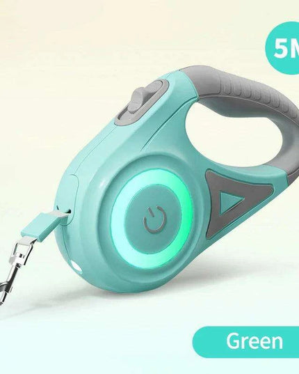5M Stylish LED Dog Leash with Retractable Design for Safe Night Walks