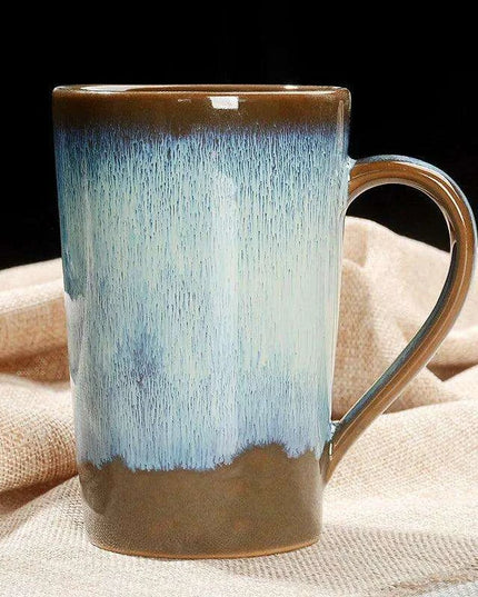 Artisan Crafted 400ml Ceramic Mug - Distinctive Textured Tea Cup