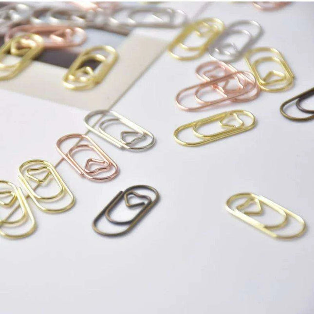 Vibrant Metal Paper Clips - 50-Pack - Essential for Efficient School and Office Organization