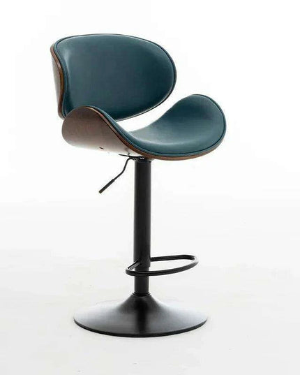 Chic Adjustable Genuine Leather Bar Stool - Stylish Modern Comfort Solution