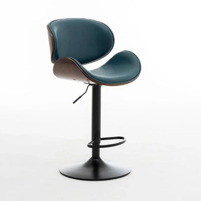 Luxurious Leather Adjustable Bar Chair - Modern Comfort and Style