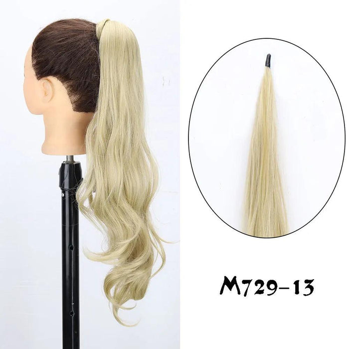 Elegant 30-Inch Wavy Synthetic Hair Extension Ponytail for Effortless Glam