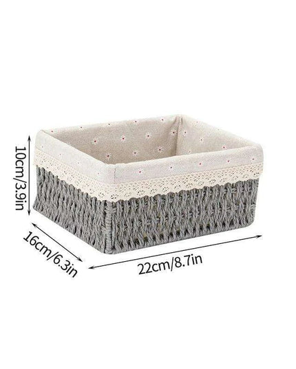 Stylish Woven Storage Basket – Versatile Organizer for Toys, Snacks, and Clothing with Convenient Handles