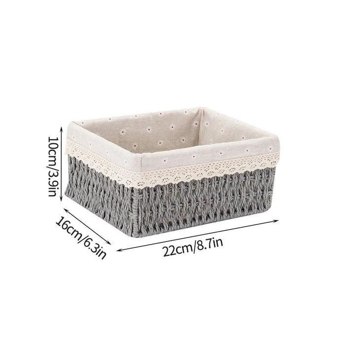Stylish Woven Storage Basket – Versatile Organizer for Toys, Snacks, and Clothing with Convenient Handles