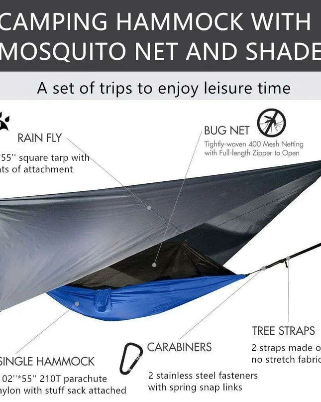 Ultimate Adventure Hammock: Weatherproof with Mosquito Net and Canopy Protection