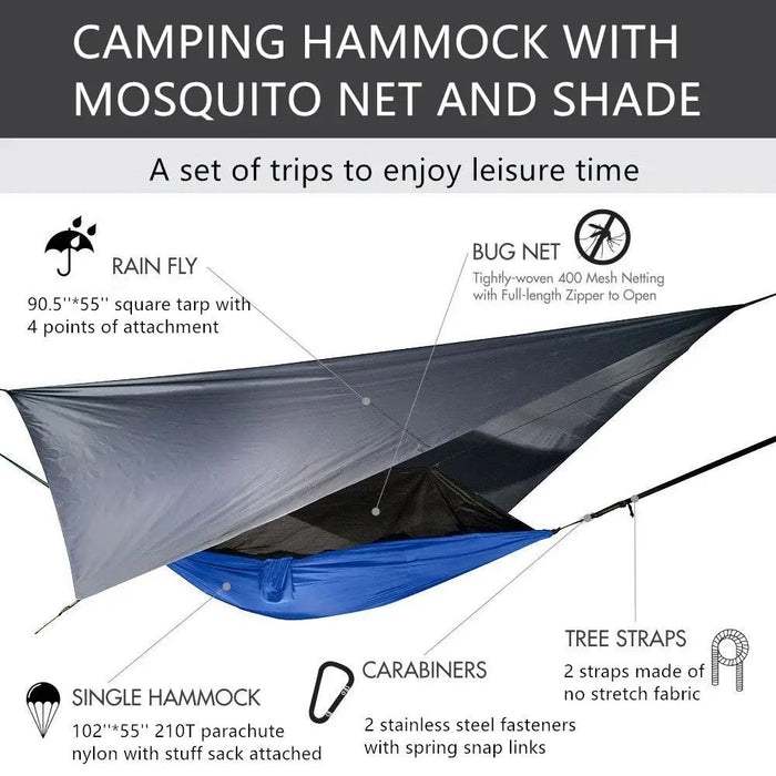 Ultimate Adventure Hammock: Weatherproof with Mosquito Net and Canopy Protection