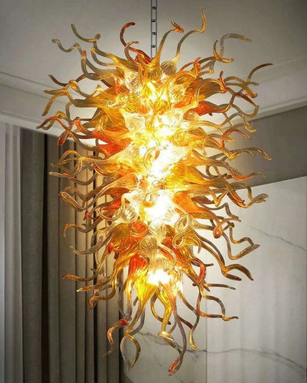 Luxurious Customizable LED Glass Chandelier for Sophisticated Interiors