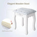 Chic White Vanity Set with Adjustable Mirror and Ample Storage Drawers