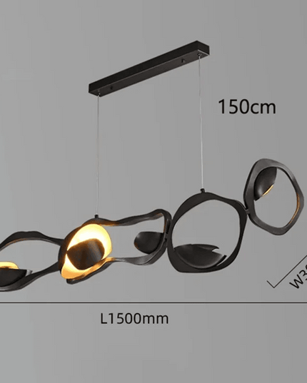 Adjustable Smart LED Pendant Light System with Customizable Lighting Settings for Modern Home and Dining Atmosphere