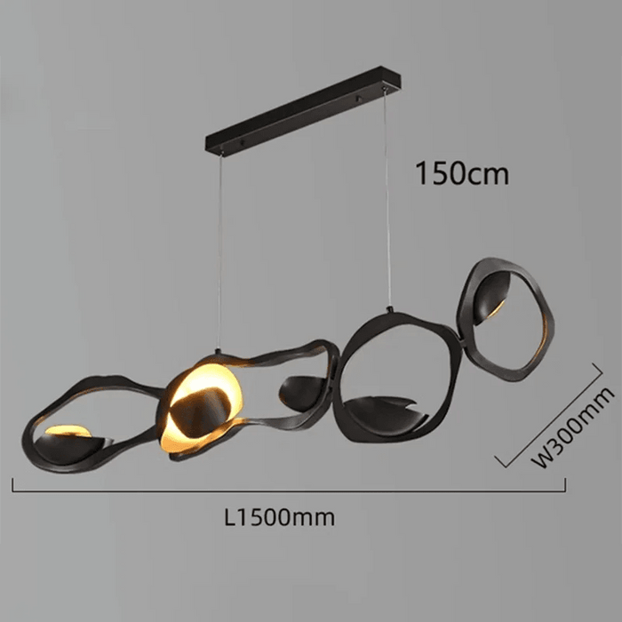 Adjustable Smart LED Pendant Light System with Customizable Lighting Settings for Modern Home and Dining Atmosphere