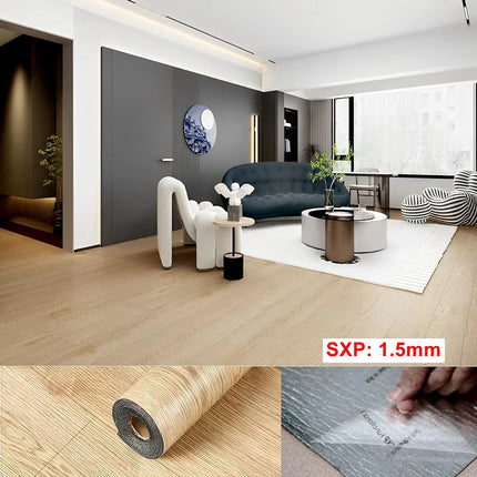 Wood Grain Floor Stickers - Self-Adhesive Waterproof Matte