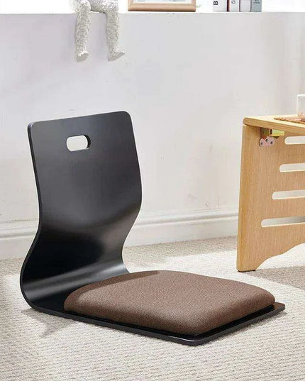 Japanese Minimalist Legless Floor Chair with Elegant Wooden Design - Ideal for Cozy Spaces
