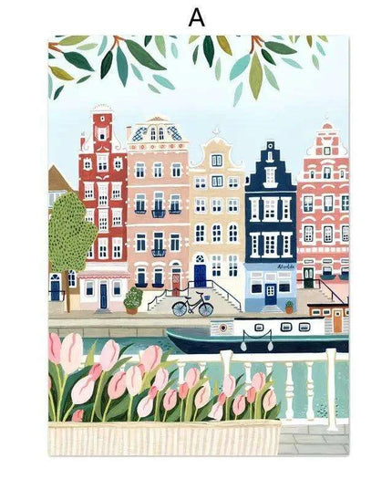 Coastal Elegance: Italian-Inspired Canvas Art for Modern Living Spaces