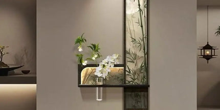 Mural Lamp Store Solid Wood LED Light Corridor Wall Art Decoration