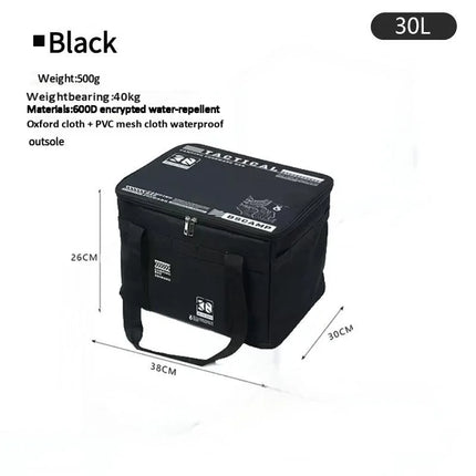 30-42L Tactical Camping Storage Bag Waterproof Insulated Folding Organizer