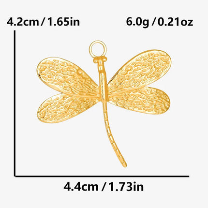 Beads Cage77 Punk Animal Charm Pendant - Gold Plated Stainless Steel