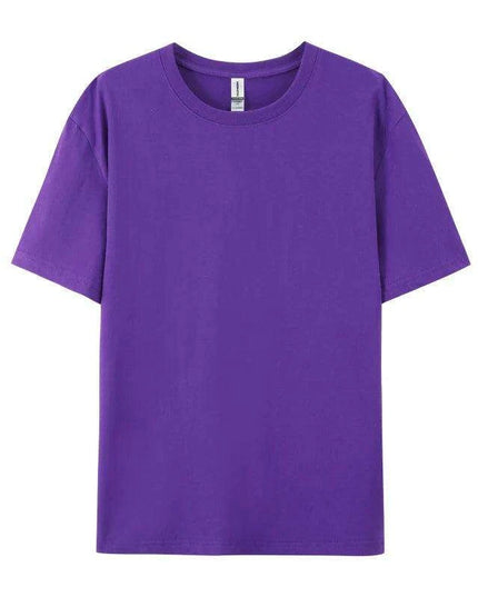 Unisex 280g Cotton Crewneck T-shirt - 20 Vibrant Colors Available, Short Sleeve Loose Fit