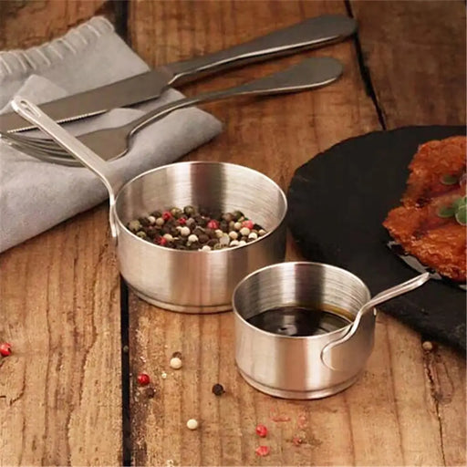 Stainless Steel Sauce Bowl with Handle - Multi-Functional Kitchen Essential