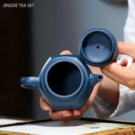 Handcrafted 240ml Yixing Purple Clay Teapot with Built-in Filter - Perfect for Oolong & Black Tea Ceremonies