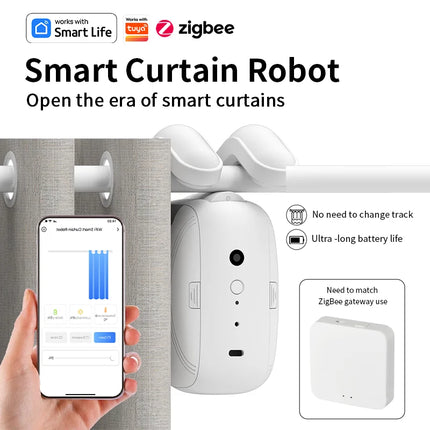 Automation System Store Zigbee Smart Curtain Driver with Voice Control